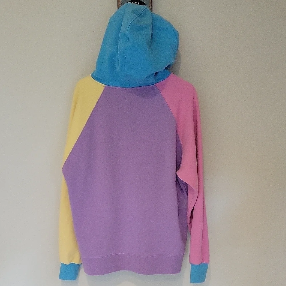 Teddy Fresh Spongebob Pink and Purple Color Block Hoodie Size Large